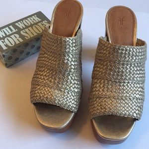 frye katie woven slide